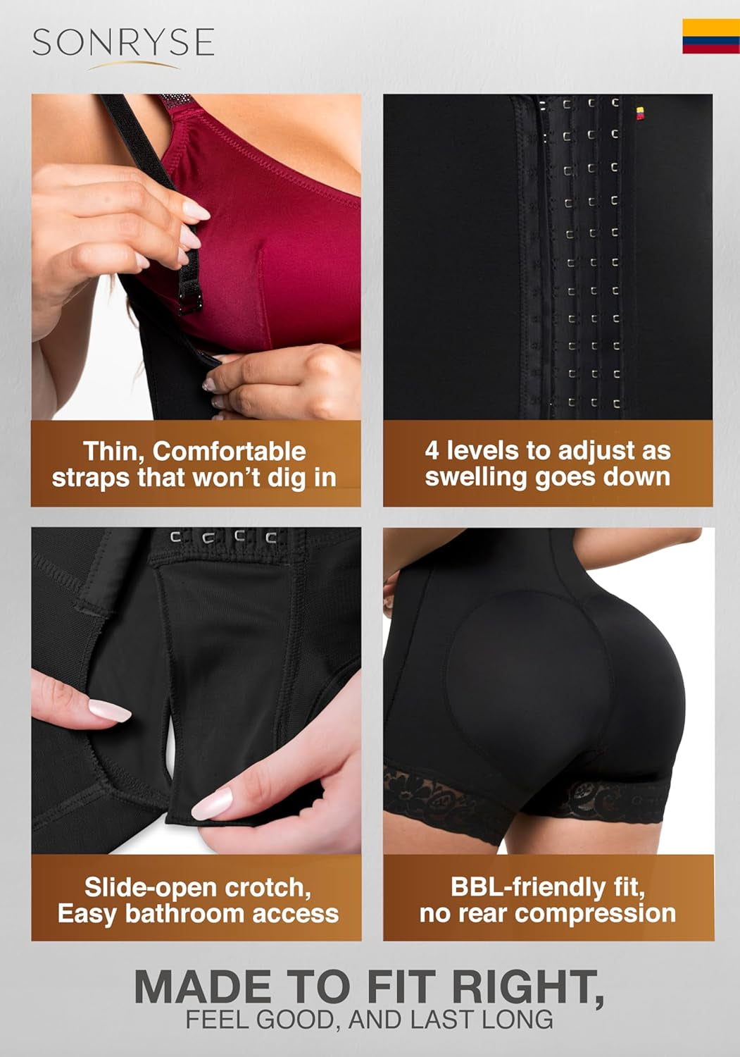 Fajas Colombianas Reductoras Y Moldeadoras Postparto Levanta Pompis De Mujer Girdles for Women
